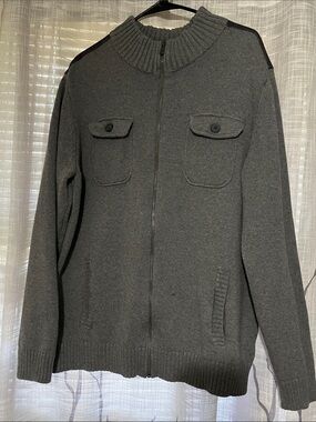 Men's Apt 9 Full-Zip Knit Sweater Jacket - Dark Gray
